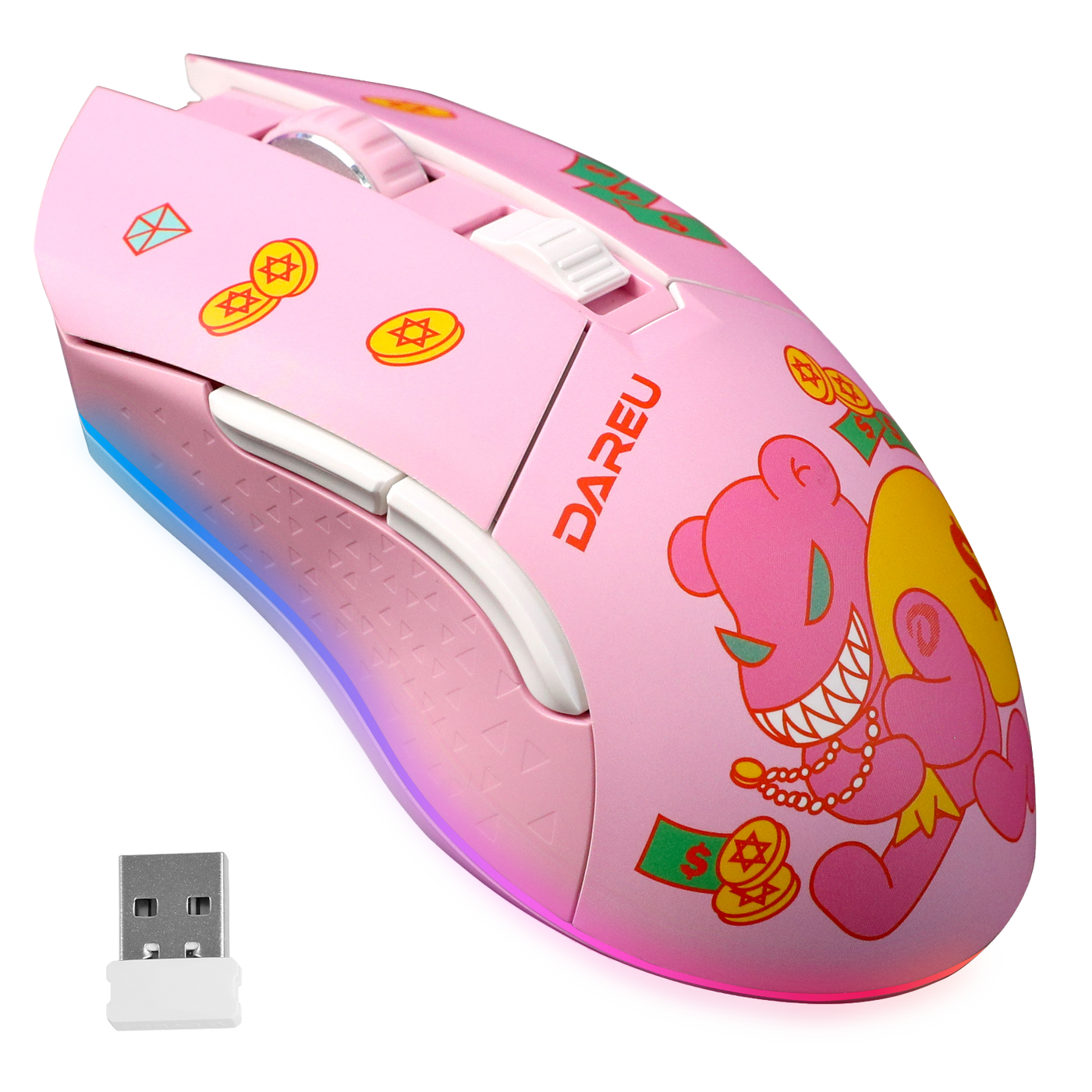DAREU EM901 Lucky Bear Dual Mode Gaming Mouse