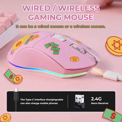 DAREU EM901 Lucky Bear Dual Mode Gaming Mouse