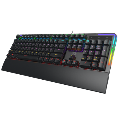 DAREU EK815S Rainbow Backlit Anti-ghosting Full Size Mechanical Gaming Keyboard with Blue Switches, Detachable Wrist Rest and Removable Double-Shot Keycaps - DAREU Shop