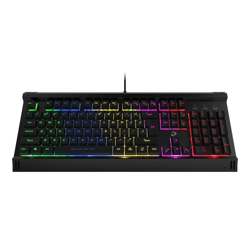 DAREU LK145 16.8M RGB Rainbow Backlit Anti-ghosting Full Size Aluminum Alloy Mechanical Gaming Keyboard Black - DAREU Shop
