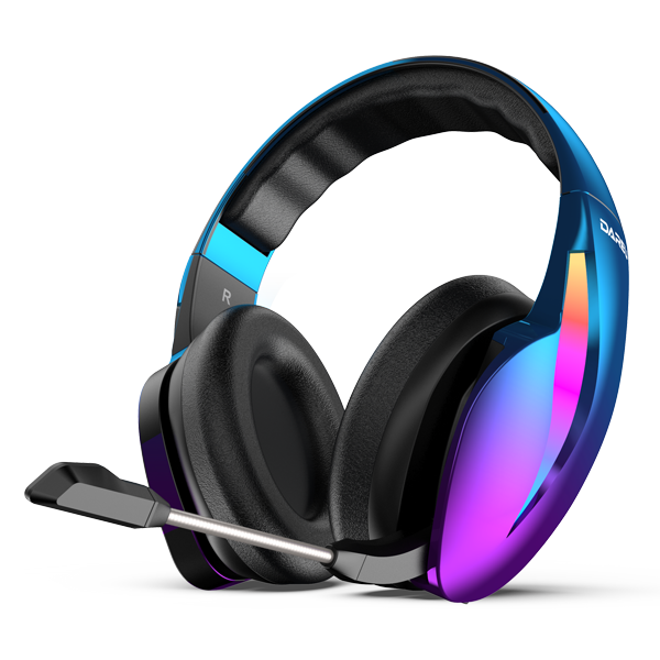 DAREU EH726 Black/Aurora Blue/Trend Grey Rainbow Backlit Gaming Headset with 7.1 Surround Sound, Noise Cancelling Hidden Mic and Skin-Friendly Ear Cushion - DAREU Shop