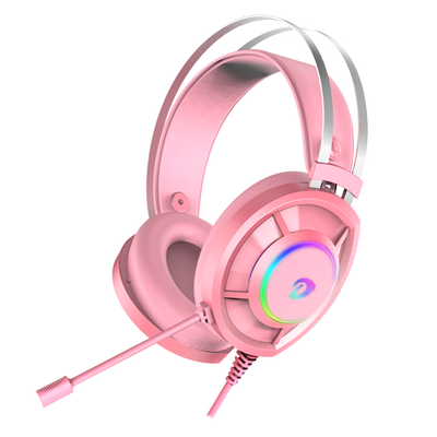 DAREU EH469 Black/Pink RGB Backlit Gaming Headset with 7.1 Surround Sound and Skin-Friendly Earmuffs - DAREU Shop