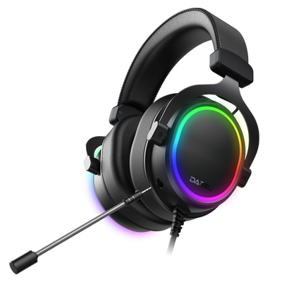 DAREU EH925s PRO Flowing RGB Backlit Noice Canceling Powerful Gaming Headset with DRS Lighting System, 7.1 Surround Sound and Magic Box Audio Controller - DAREU Shop