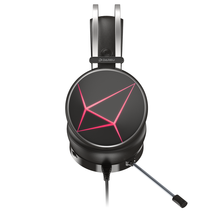 DAREU EH722 Diamond Edition Wired Extra Lightweight Illuminated Gaming Headset with High Sensitivity Mic and Skin-Friendly Earmuffs Black - DAREU Shop
