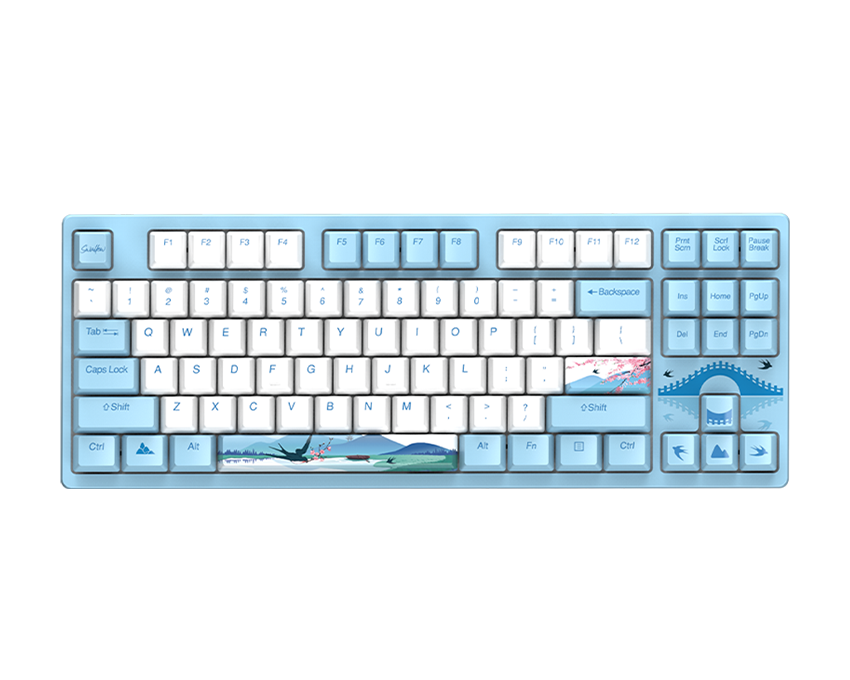 DAREU A87L SWALLOW LightSkyBlue Wired Mechanical Gaming Keyboard